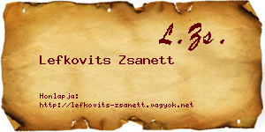 Lefkovits Zsanett névjegykártya